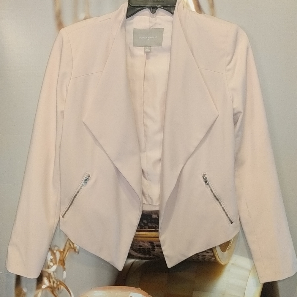 Banana republic Pink Champagne polyester Blazer 4